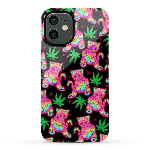 Rainbow Weed Kitty Phone Case